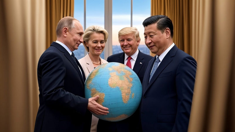 Magthavere omkring en globus